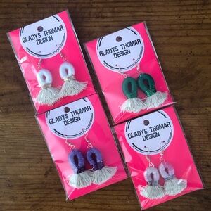Macrame earrings pack of 4